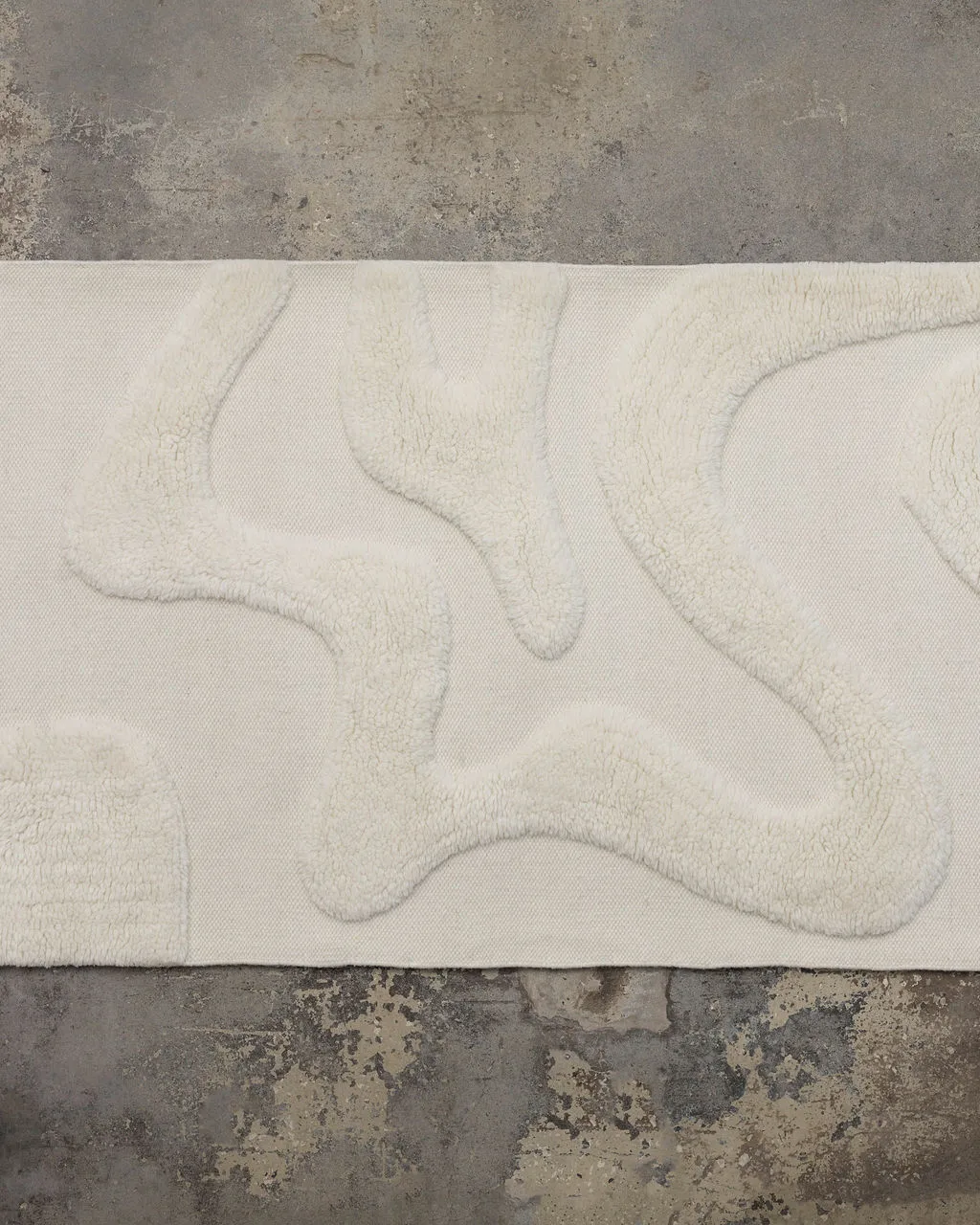 Norlander entrance rug wool 80x250 cm, White Tinted