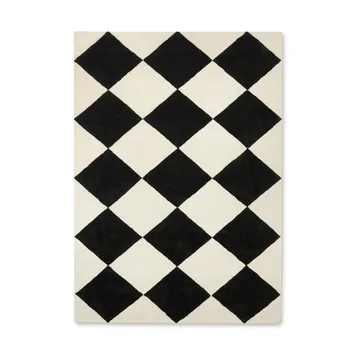 Tenman wool carpet 170x240 cm - Black-white - Tinted