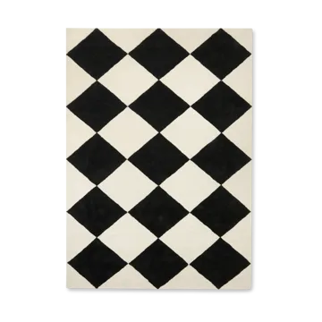 Tenman wool carpet 250x350 cm - Black-white - Tinted