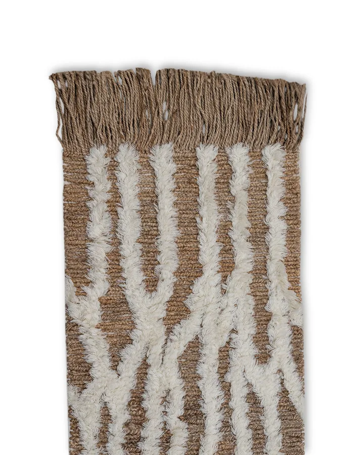 Wahl entrance rug jute 80x300 cm - Brown-offwhite - Tinted