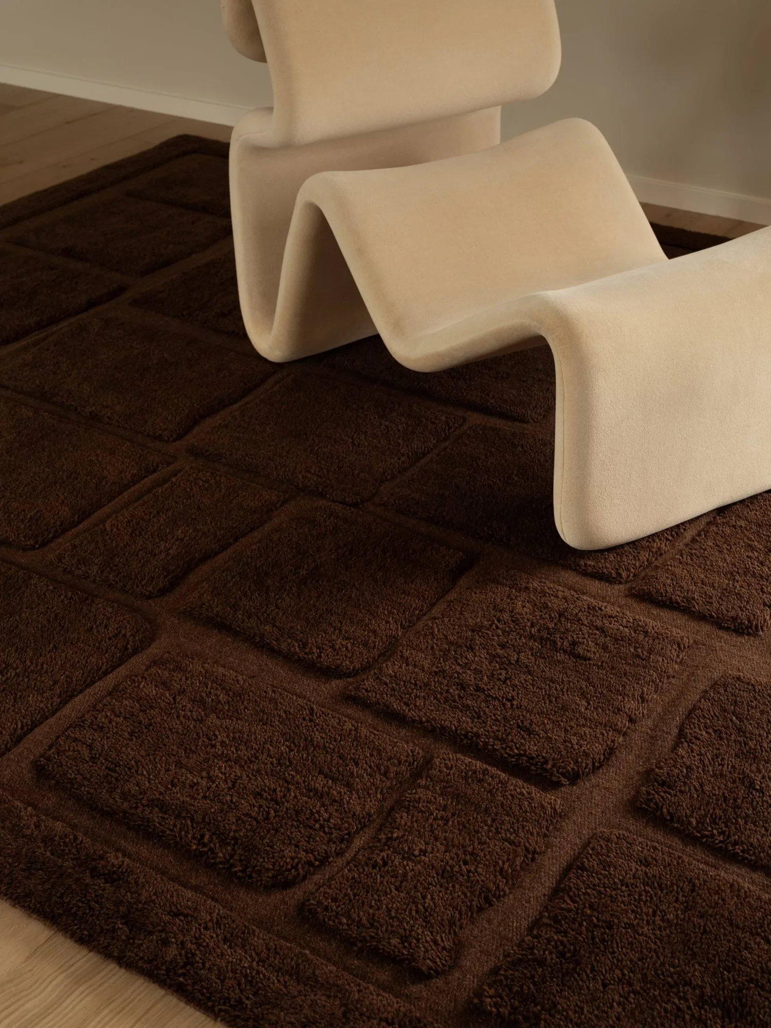 Wandel wool rug, Brown, 300x400 cm Tinted