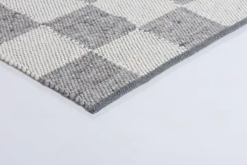 Gotland Design rug Special Edition - Silver-white nr. 2418, 200x200 cm - Tisca