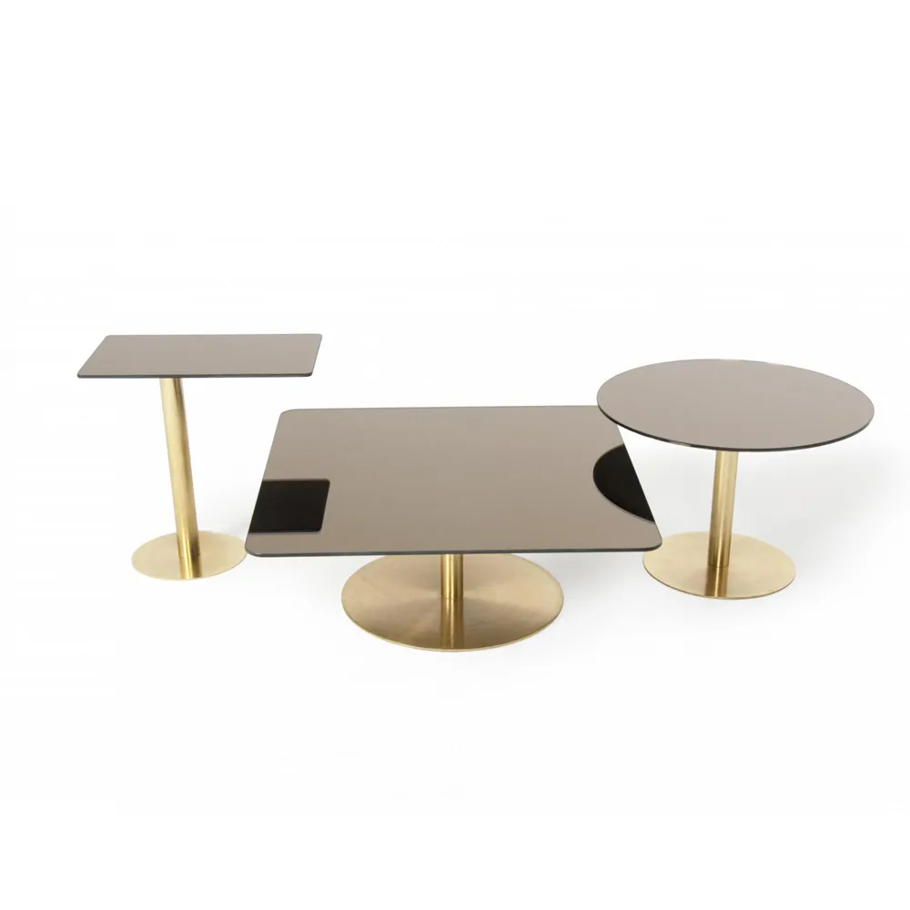 Flash side table 30x50 cm, Black mirror glass-black stand Tom Dixon