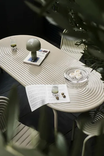 Groove Obround dining table - Putty, 86x186 cm - Tom Dixon