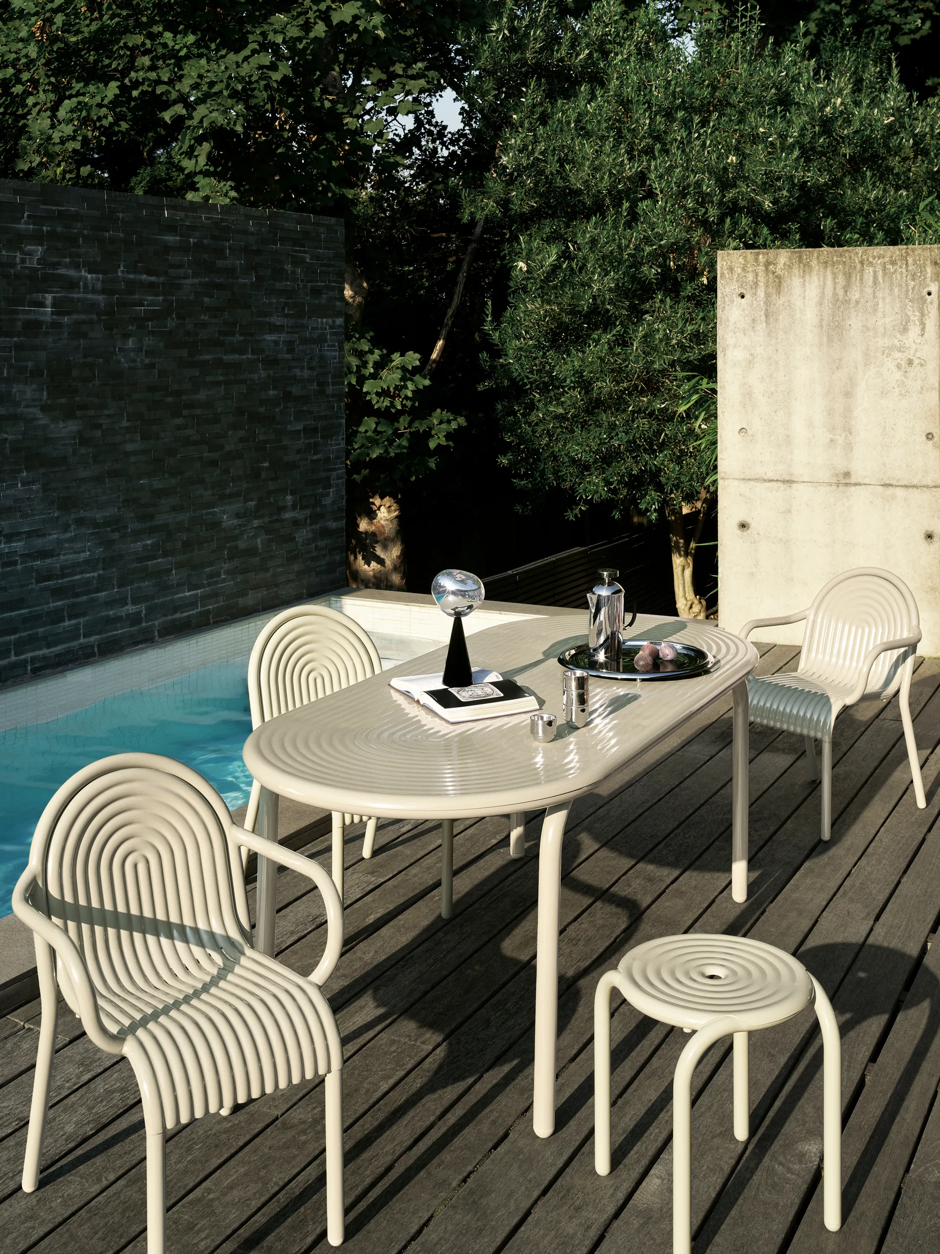 Groove stool 45 cm, Putty Tom Dixon