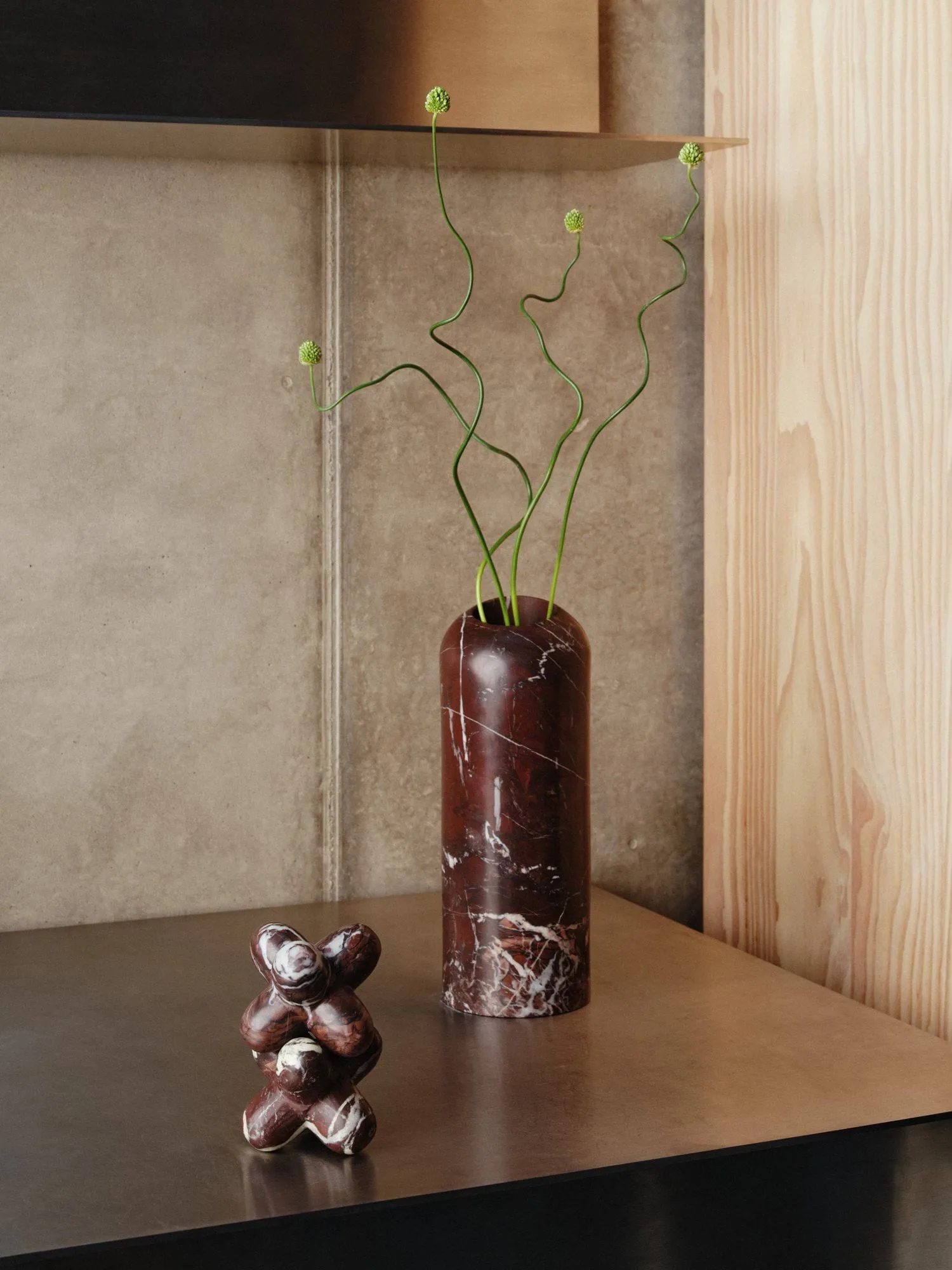 Jack decorative object, Flamingo marble, 10x8.5 cm Tom Dixon