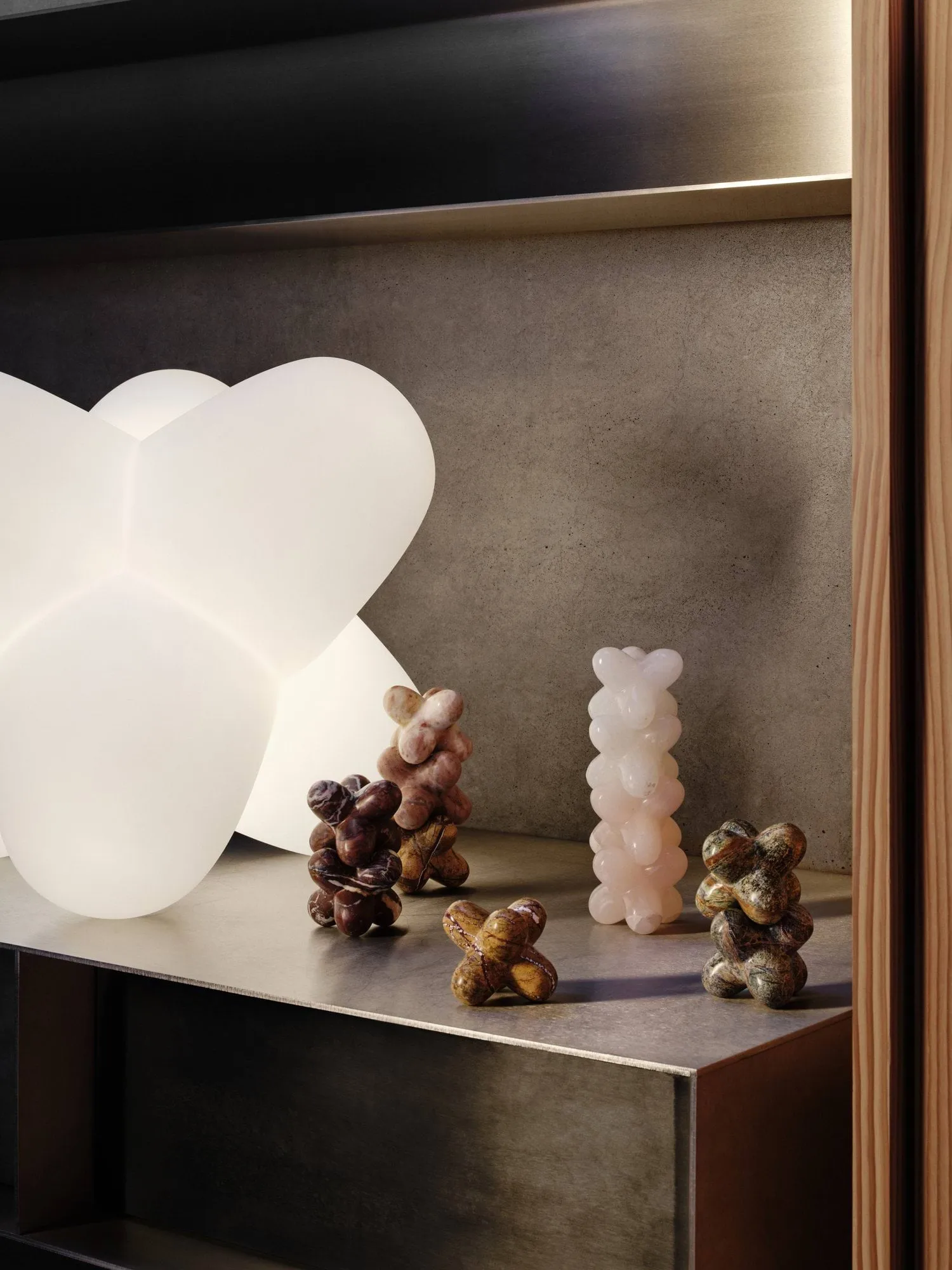 Jack decorative object, Pink Indian onyx, 10x8.5 cm Tom Dixon