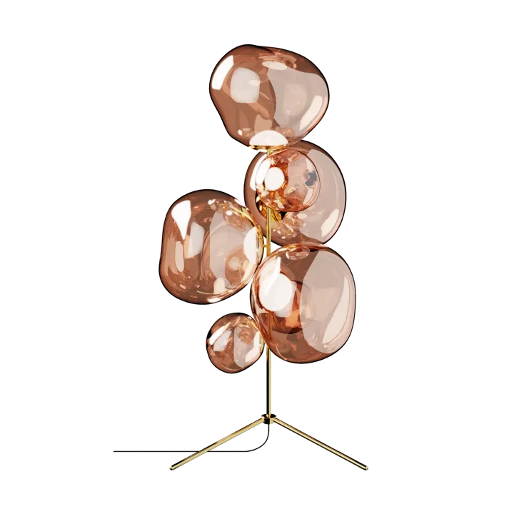 Melt Chandelier floor lamp LED 175 cm - Copper - Tom Dixon