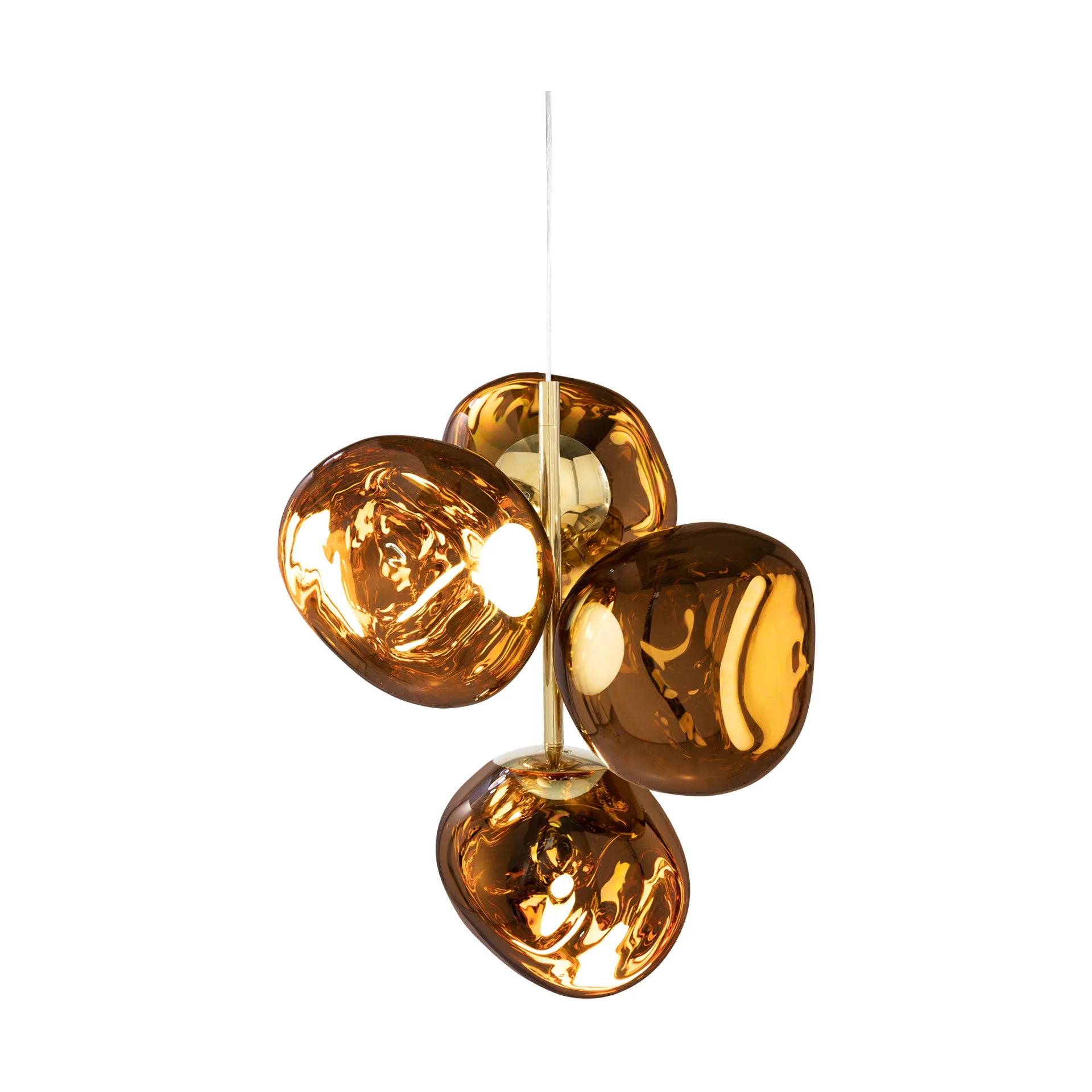 Melt Chandelier small LED 103 cm, Gold Tom Dixon