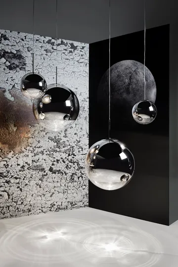 Mirror Ball pendant lamp LED Ø25 cm - Chrome - Tom Dixon