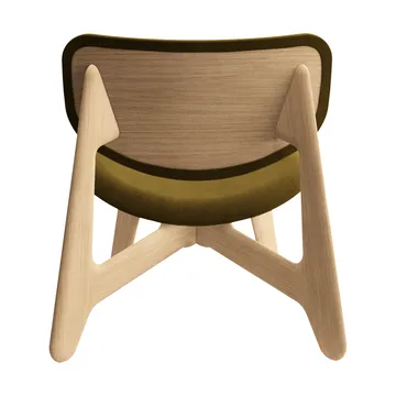 Slab lounge chair upholstered seat - Natural brushed oak-Royal 0162 CMHR Khaki - Tom Dixon