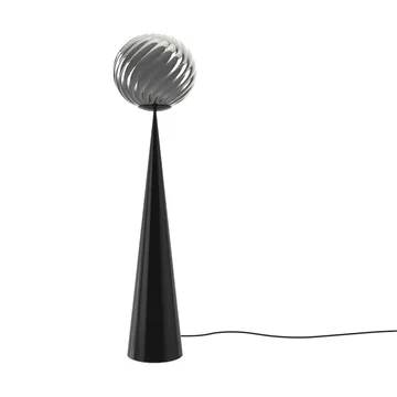 Whirl cone fat floor lamp - Silver-black - Tom Dixon