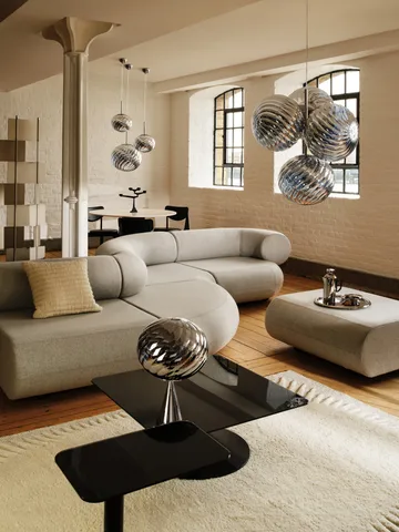 Whirl cone fat table lamp - Silver - Tom Dixon