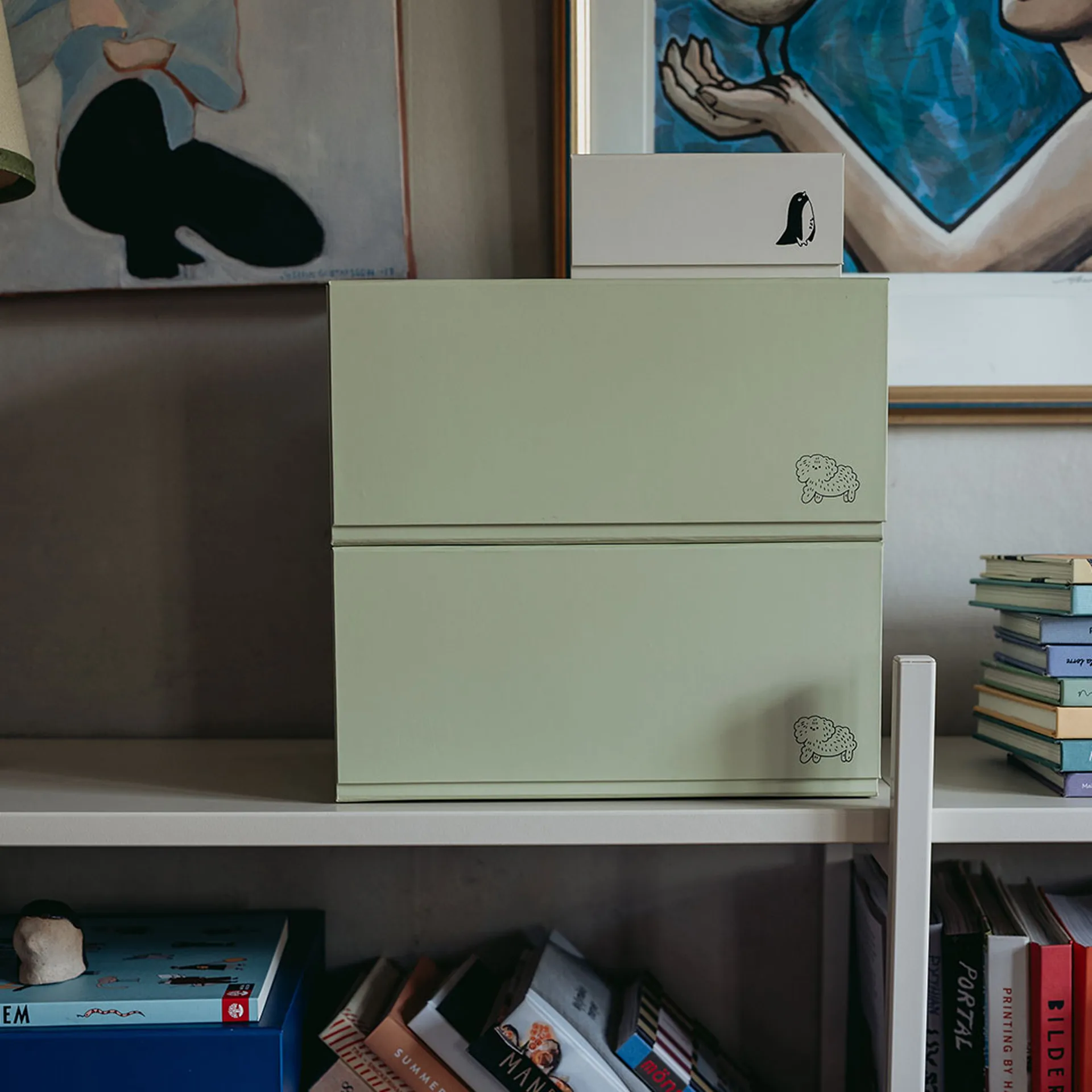 Pac box storage box, TÔNN x MAJASBOK Elderflower green, 2-pack TÔNN furniture