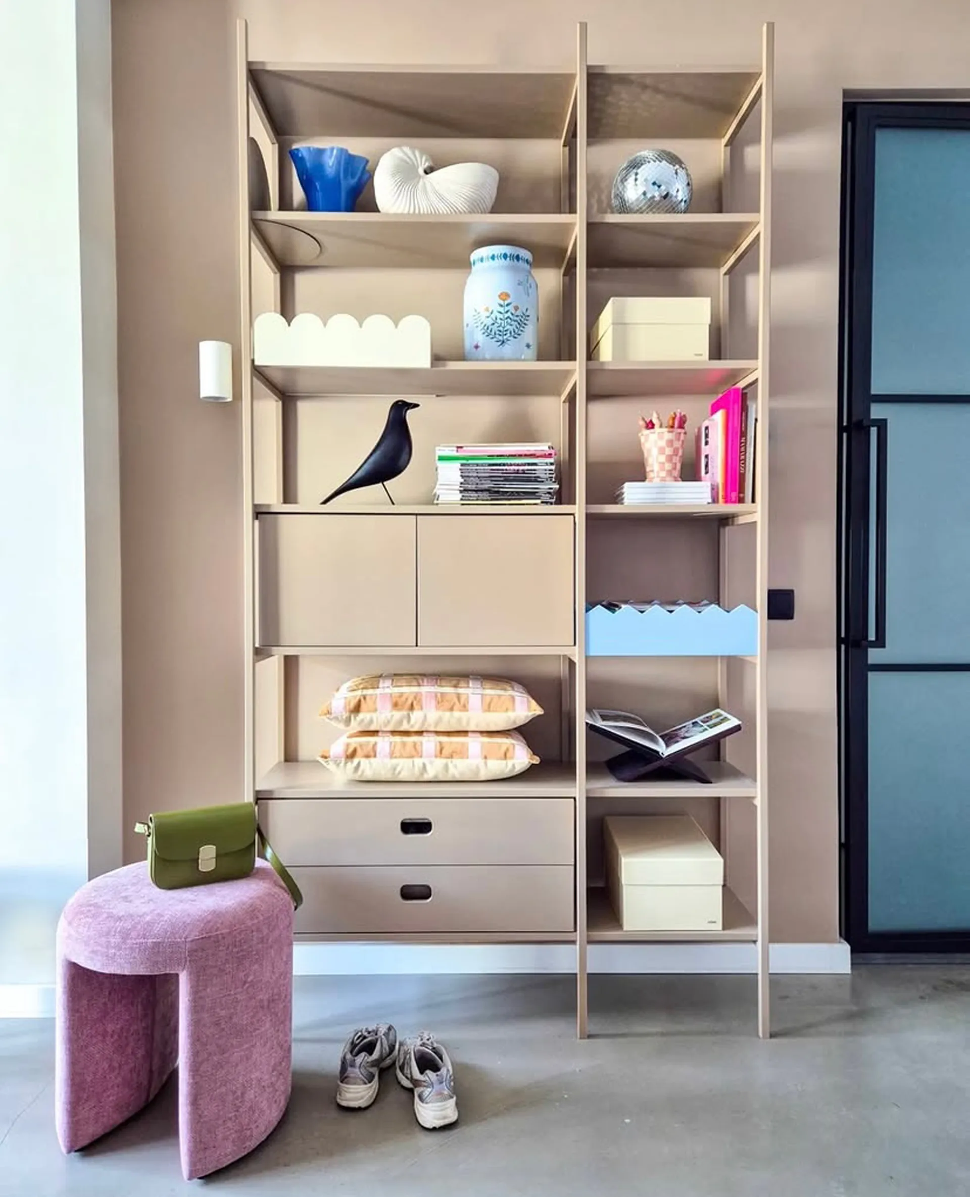 Portal bookcase, Camel, 123 cm,  TÔNN furniture