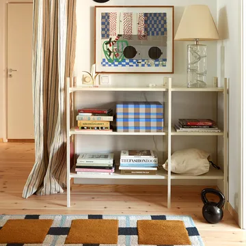 Portal bookcase small, Off white, 123 cm - TÔNN furniture