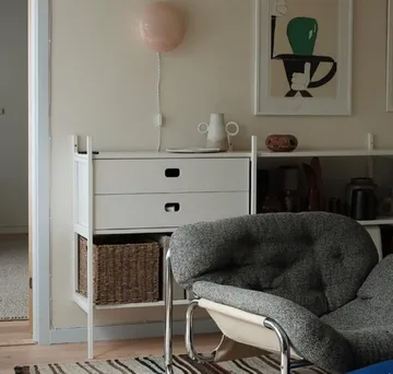 Portal bookcase small, White, 158 cm - TÔNN furniture
