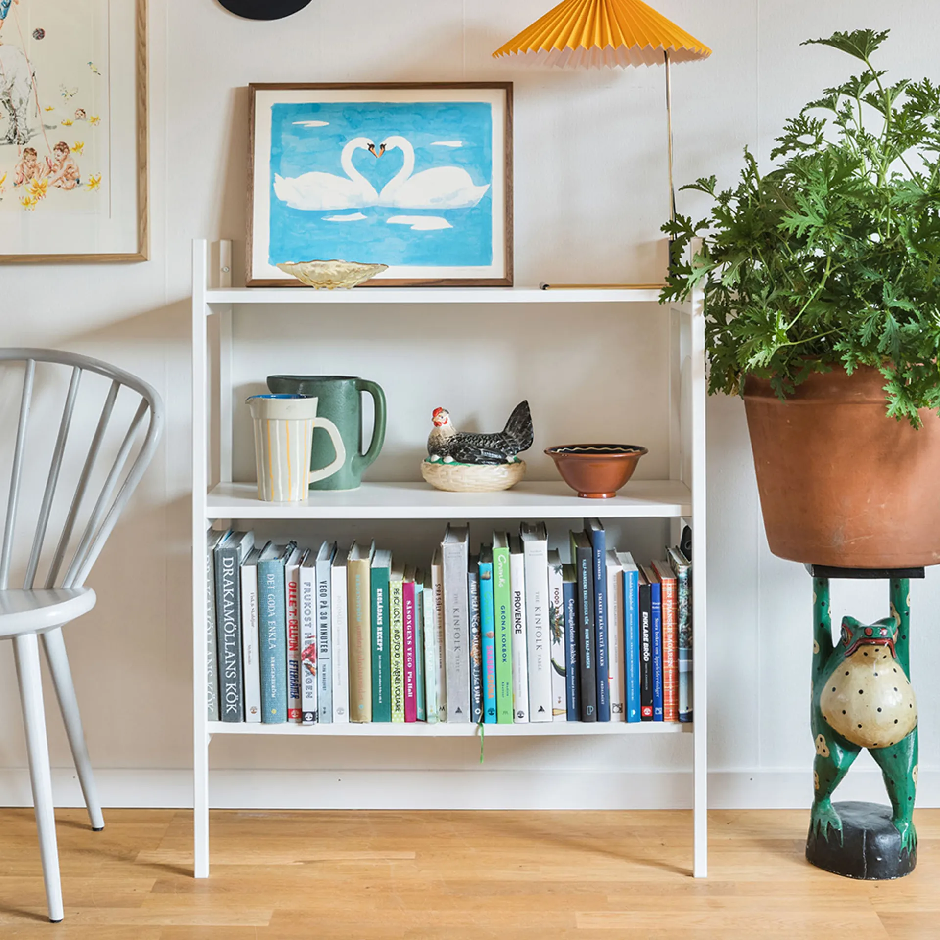 Portal bookcase small, White, 80 cm TÔNN furniture
