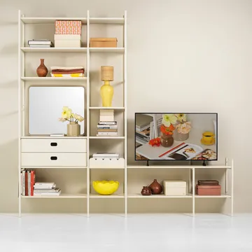 Portal TV shelf, Off white, 244 cm - TÔNN furniture