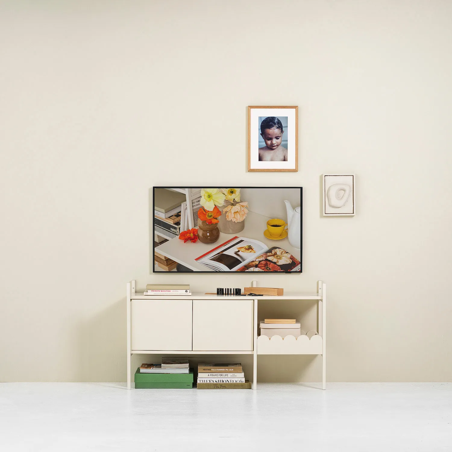Portal TV stand 123 cm - Off-white TÔNN furniture