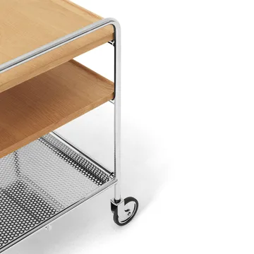 Alima NDS2 serving trolley - Lacquered oak-chrome - &Tradition