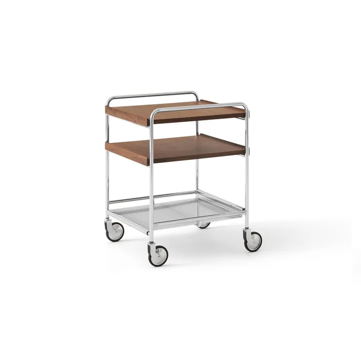 Alima NDS2 serving trolley - Lacquered walnut-chrome - &Tradition
