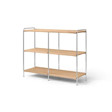Alima NDS5 shelf - Lacquered oak-chrome, 123x95x38 cm - &Tradition