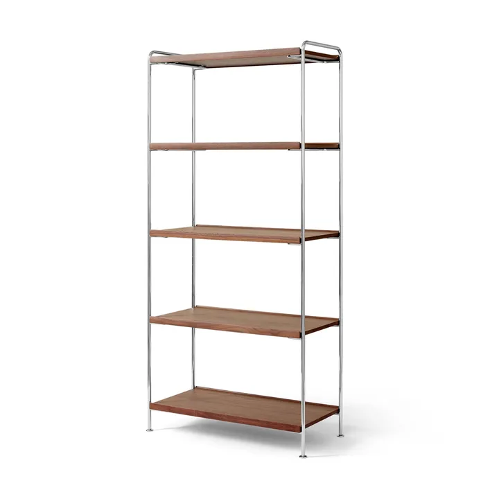 Alima NDS6 shelf - Lacquered walnut-chrome - &Tradition