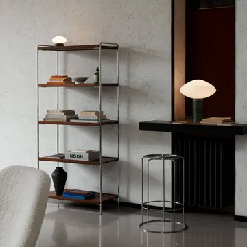 Alima NDS6 shelf - Lacquered walnut-chrome - &Tradition