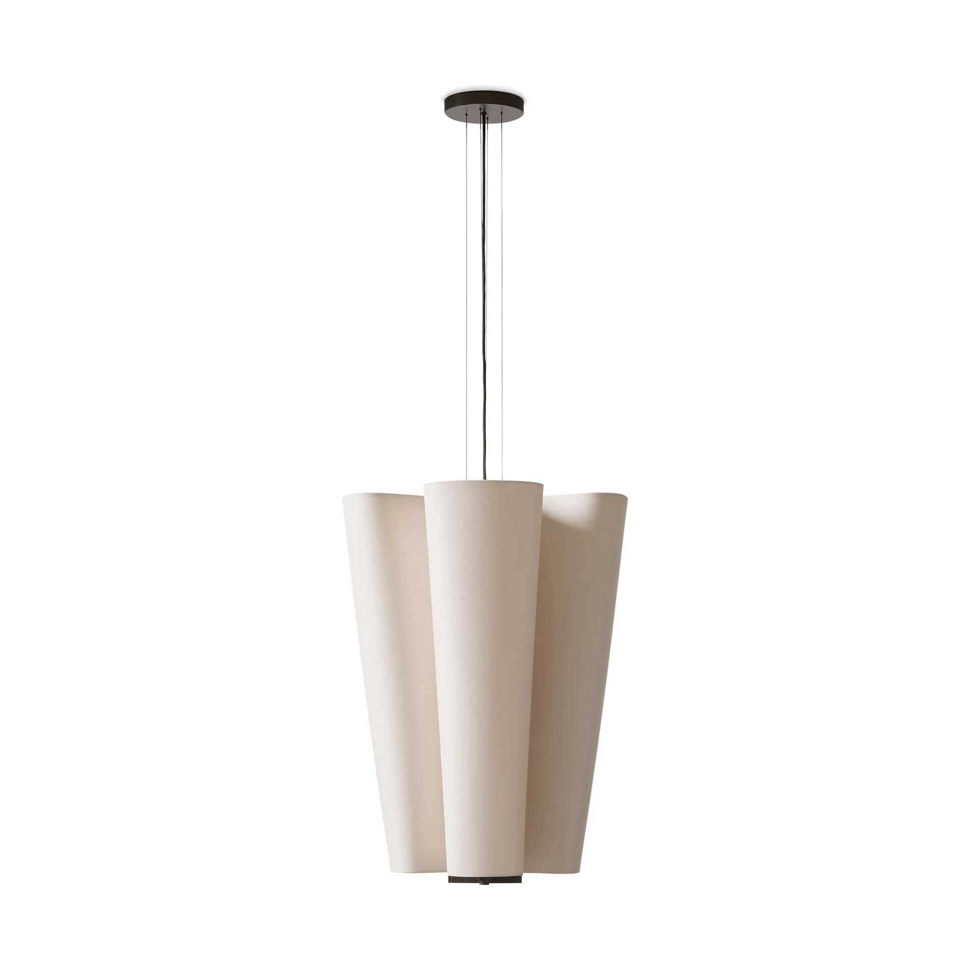 Bella chandelier pendant lamp, SC114, Bronzed & Soft Canvas, Ø47.2 cm &Tradition