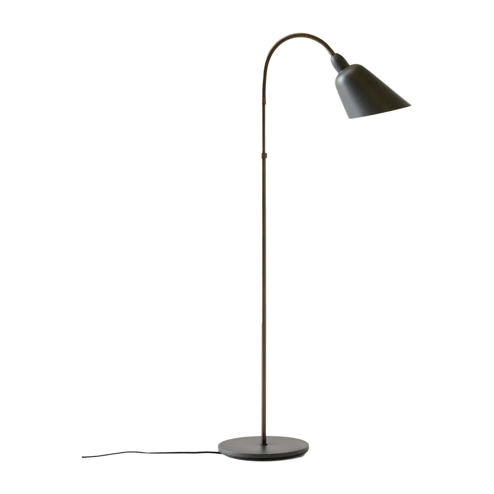 Bellevue AJ7 floor lamp Anniversary Edition, Stone grey-bronzed brass &Tradition