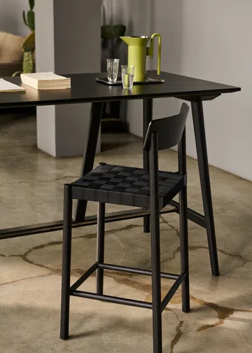 Betty TK15 Bar Chair 75 cm - Black lacquered ash-black linen - &Tradition