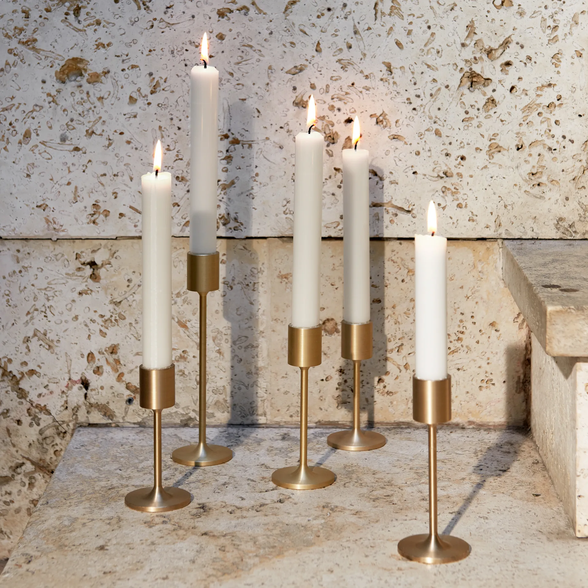 Collect SC58 candle sticks, brass &Tradition