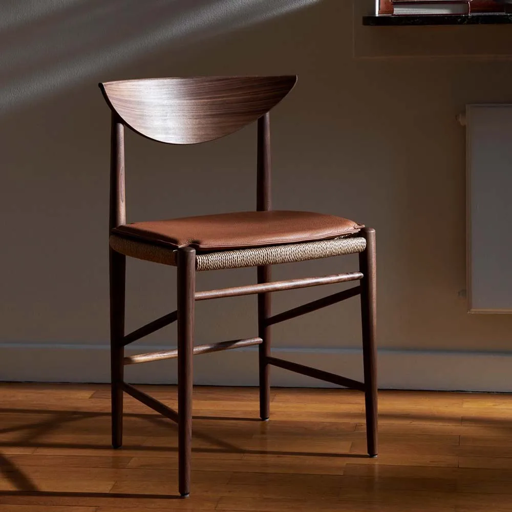 Drawn HM3 seat pad, Leather cognac &Tradition