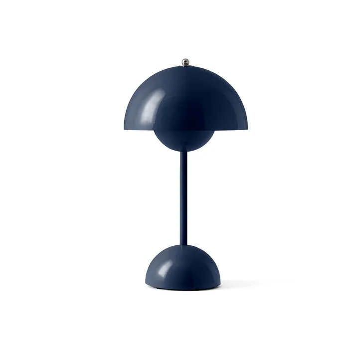 Flowerpot portable table lamp VP9 - Steel blue - &Tradition