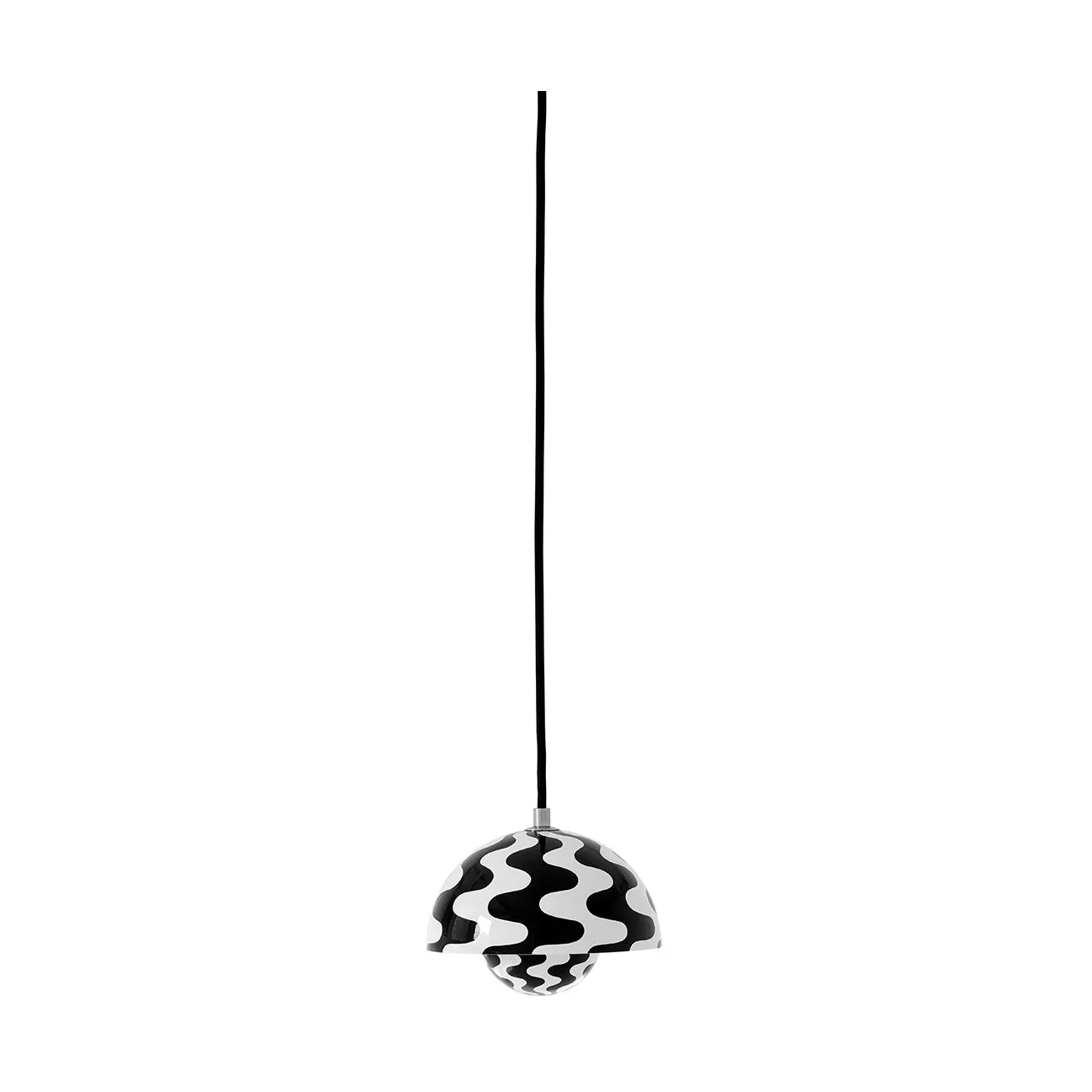 Flowerpot VP10 pendant lamp, Black-white &Tradition