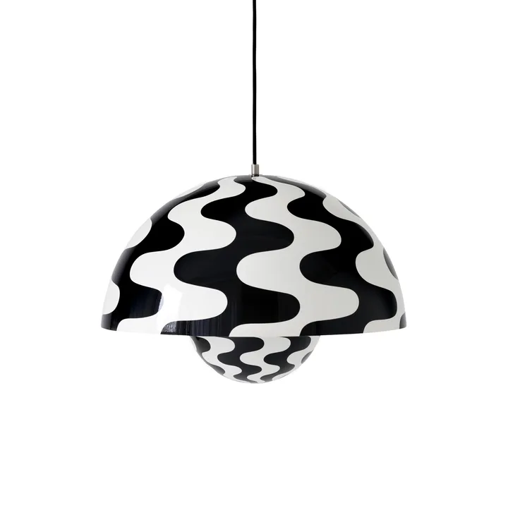 Flowerpot VP2 pendant lamp big - Black-white pattern - &Tradition