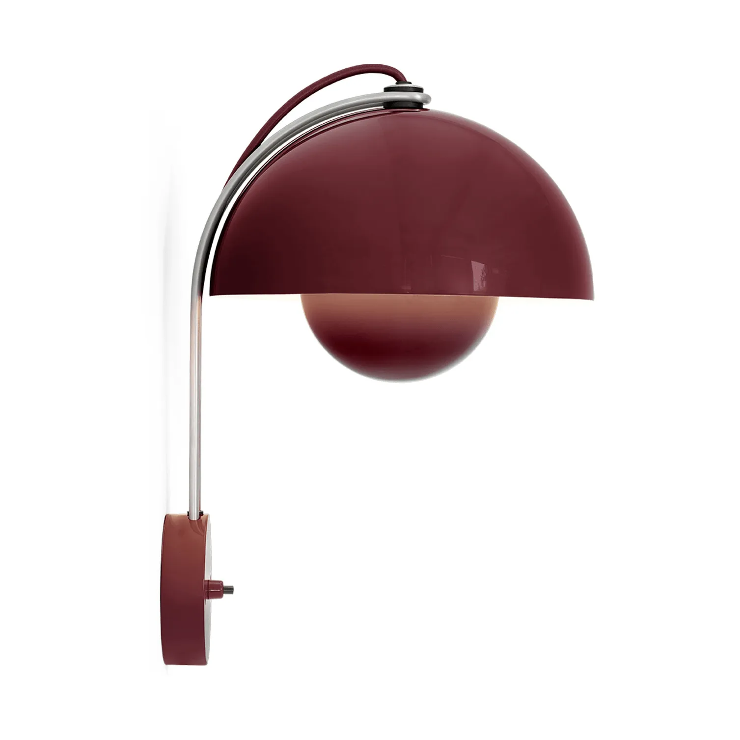 Flowerpot VP8 wall lamp, Dark plum &Tradition