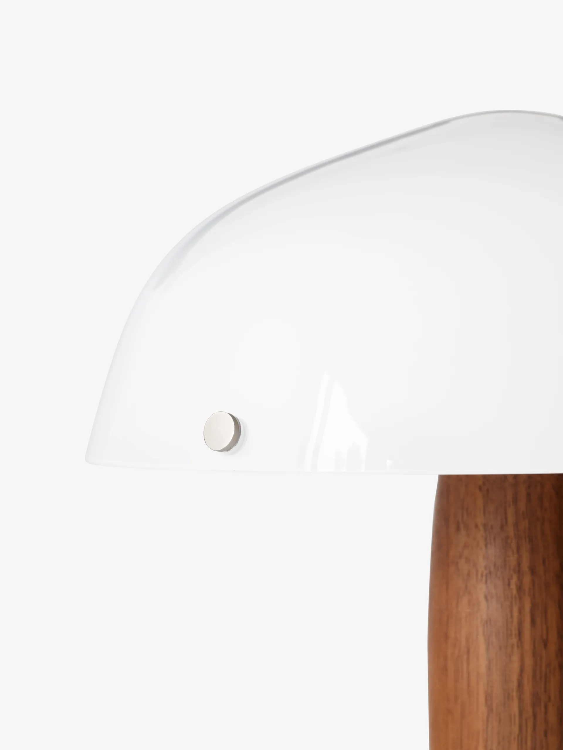 Herman SHY3 table lamp, walnut & cream marble, textile cord &Tradition