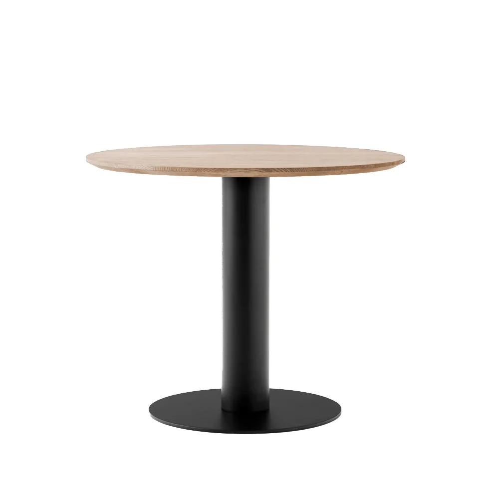 In Between SK11 dining table, Oak oil.matte black metal stand &Tradition