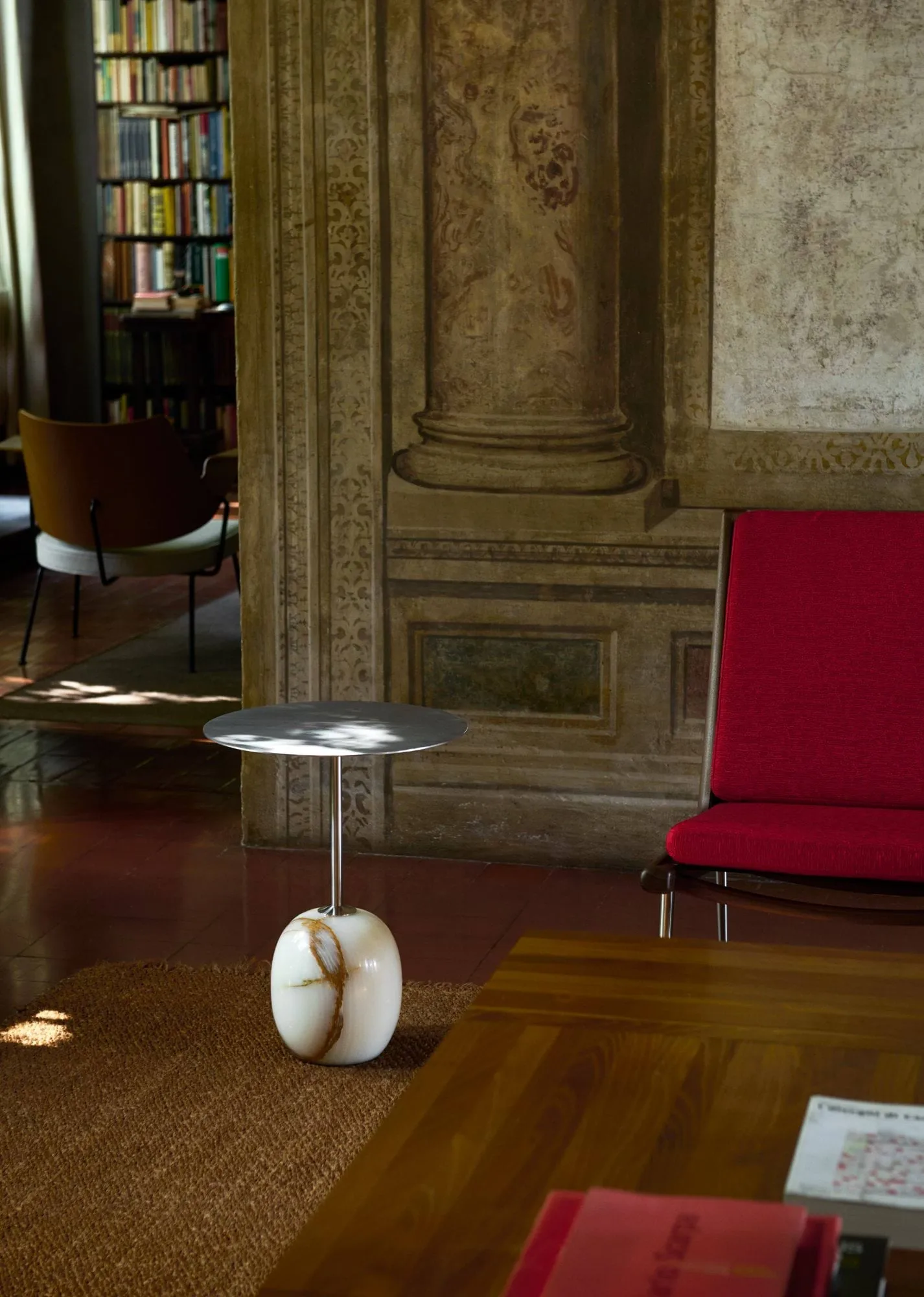 Lato LN9 side table, Deep green-verde grigio, 40x50x45 cm &Tradition