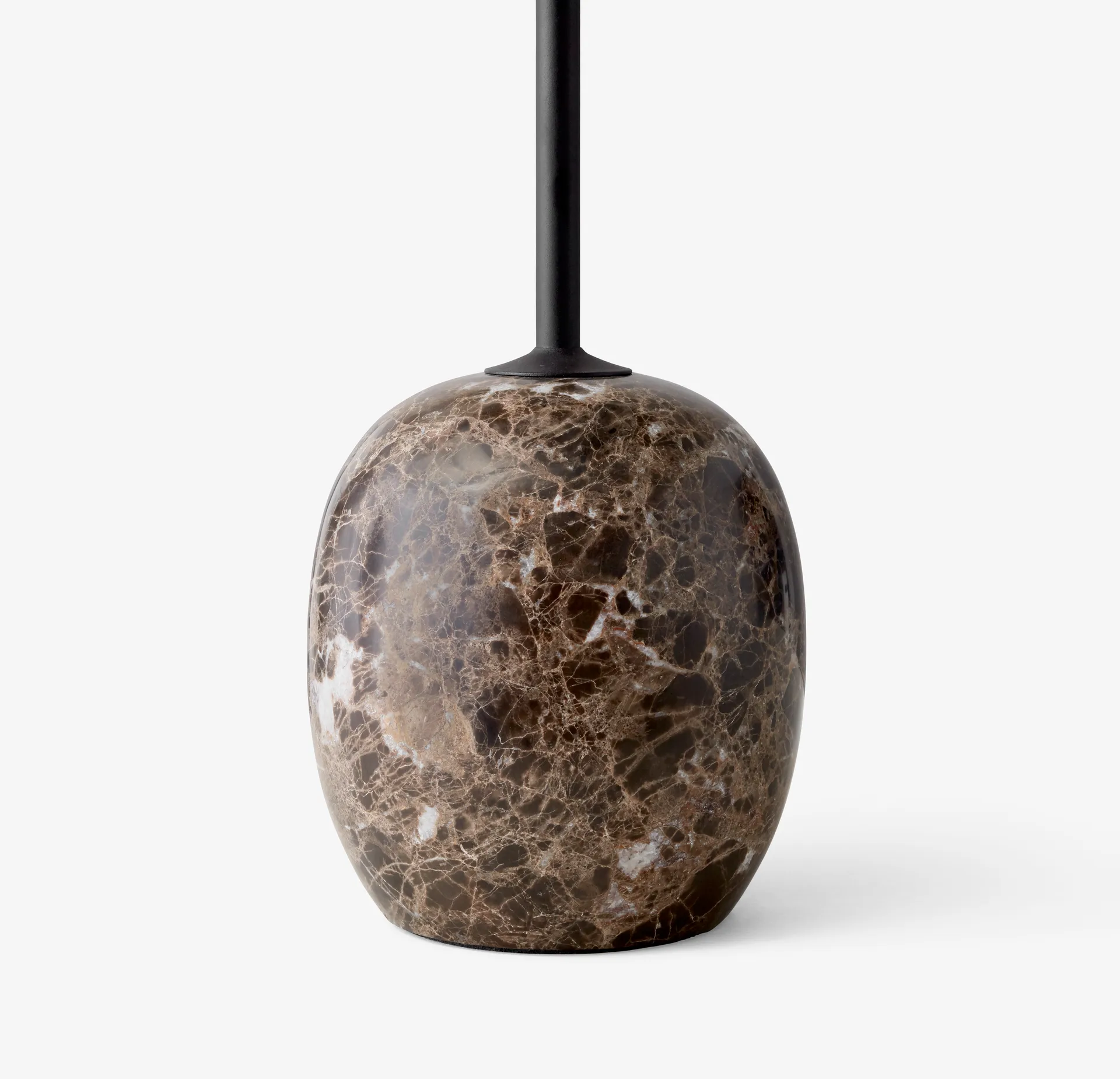 Lato side table LN8, Lacquered walnut-Emperador marble &Tradition