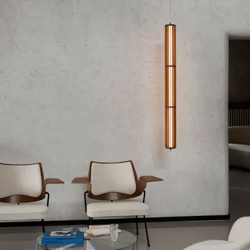 Numbra TY1 pendant lamp - Lacquered oak-tumbled aluminium - &Tradition