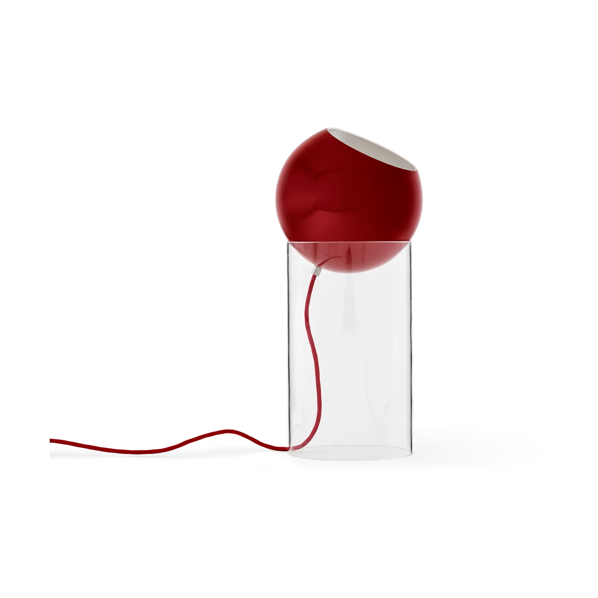 Topan VP14 floor lamp 46,5 cm, Clear-vermilion red &Tradition