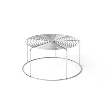 Wire VP17 coffee table - Stainless steel, Ø74x36 cm - &Tradition