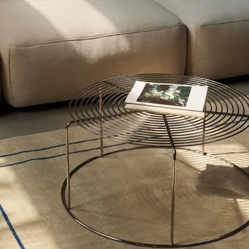Wire VP17 coffee table - Stainless steel, Ø74x36 cm - &Tradition
