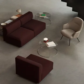 Wire VP17 coffee table - Stainless steel, Ø74x36 cm - &Tradition