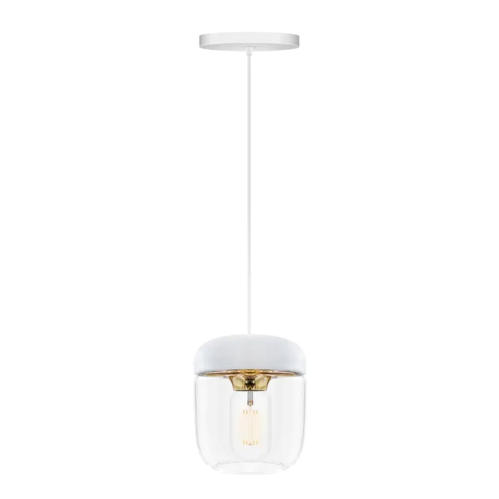 Acorn lamp shade white - polished brass - Umage