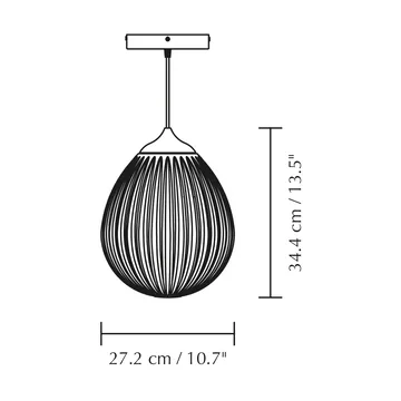 Around The World pendant medium - Brushed brass - Umage