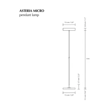 Asteria Micro ceiling lamp - Polished Brass - Umage